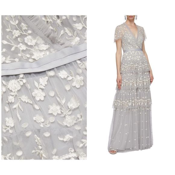 Needle & Thread Dresses Needle Thread Angelica Floral Embroidered